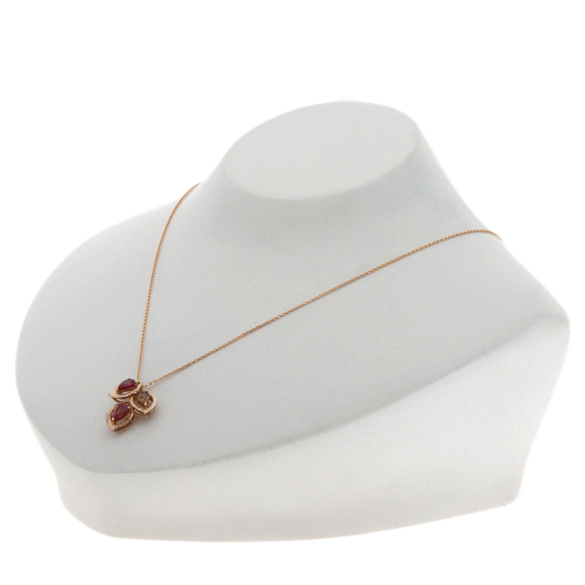 TASAKI Garnet Necklace Sakura Gold Ladies [Used]