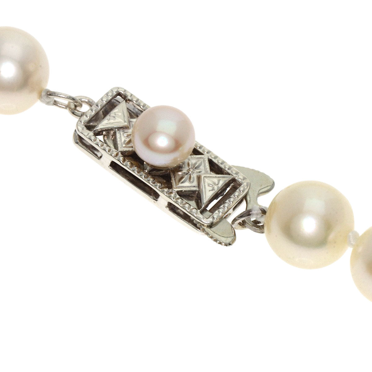 MIKIMOTO Akoya Pearl Pearl Necklace Silver Ladies [Used]