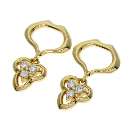 MIKIMOTO Pearl Pearl Diamond replacement charm included Earring K18 Yellow Gold Ladies [Used]