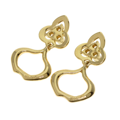 MIKIMOTO Pearl Pearl Diamond replacement charm included Earring K18 Yellow Gold Ladies [Used]