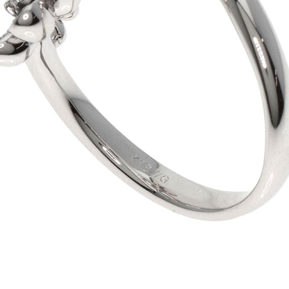 Ponte Vecchio Flower Diamond Black Diamond Ring K18 White Gold Ladies [Used]