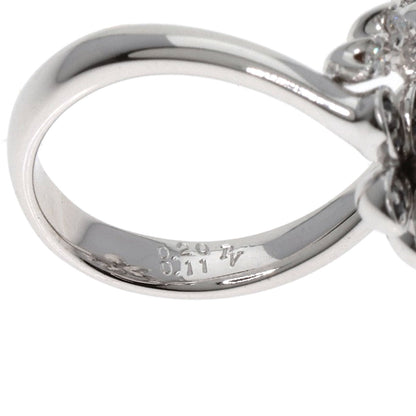Ponte Vecchio Flower Diamond Black Diamond Ring K18 White Gold Ladies [Used]