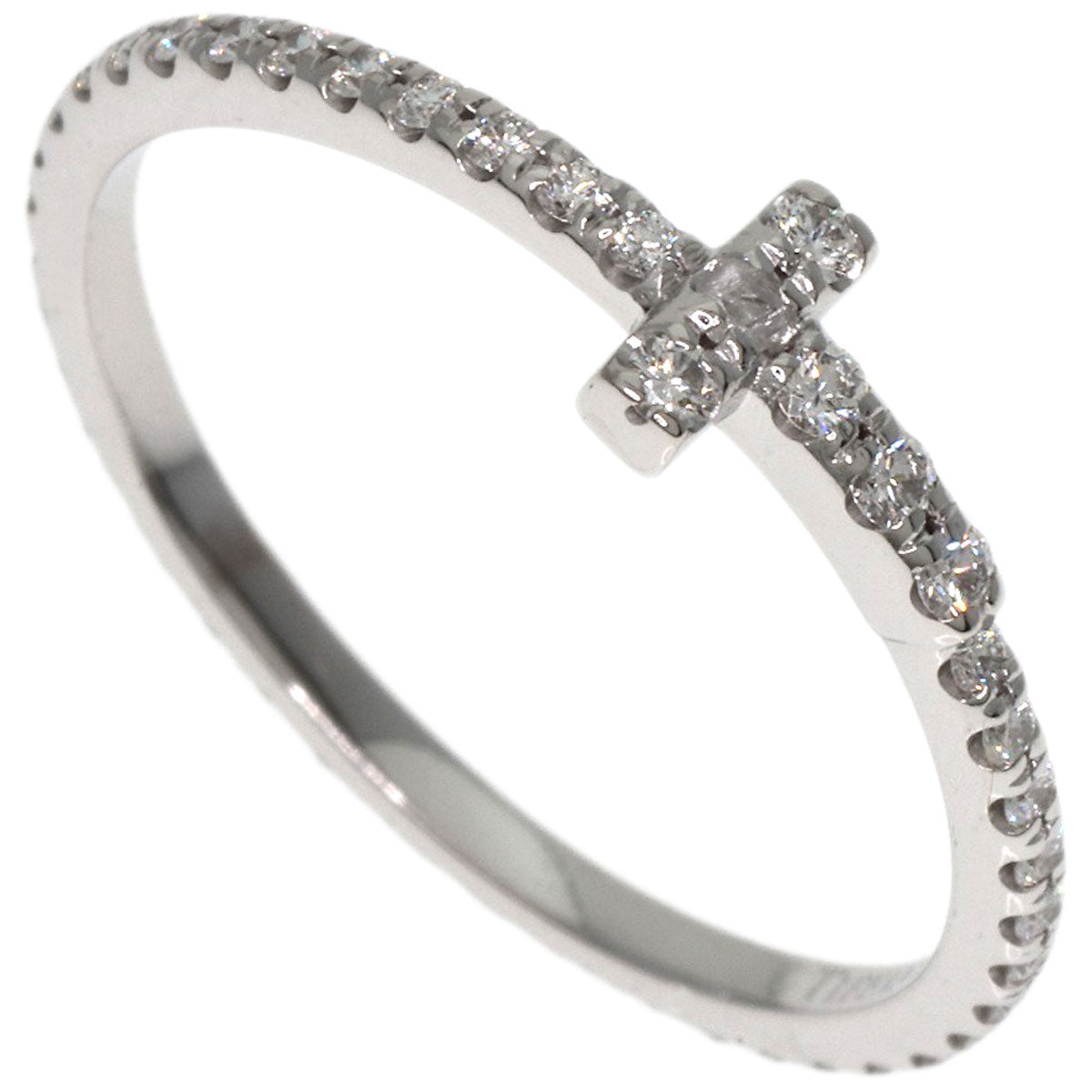 TIFFANY&Co.   TIFFANY&Co. T Diamond Wire Ring  K18 White Gold Ladies [Used]