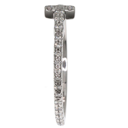 TIFFANY&Co.   TIFFANY&Co. T Diamond Wire Ring  K18 White Gold Ladies [Used]