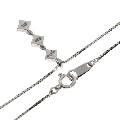agete Diamond Necklace K18 White Gold Ladies [Used]