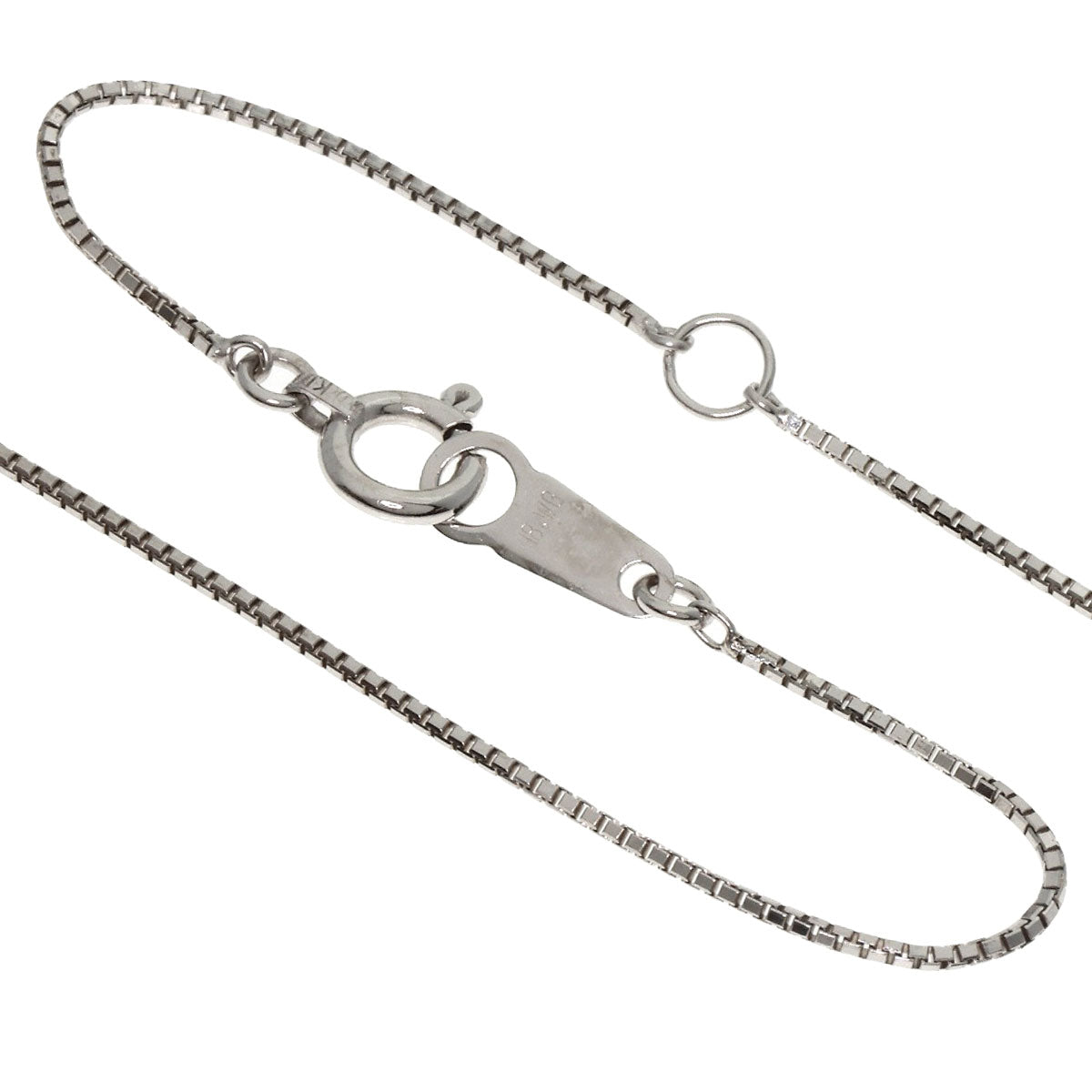 agete Diamond Necklace K18 White Gold Ladies [Used]
