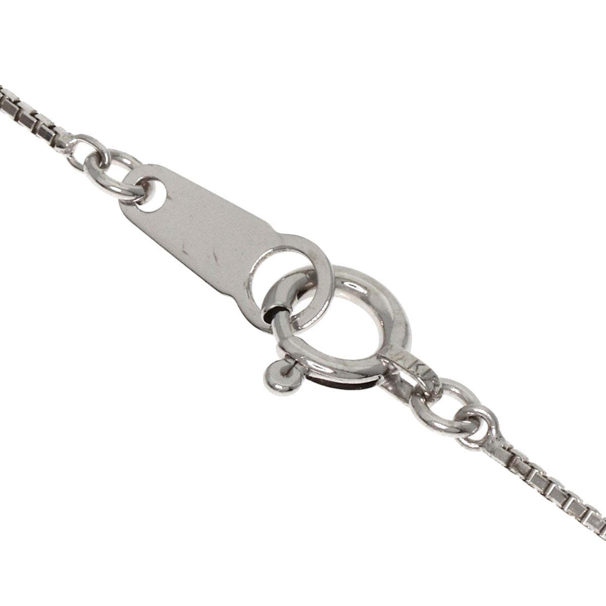 agete Diamond Necklace K18 White Gold Ladies [Used]
