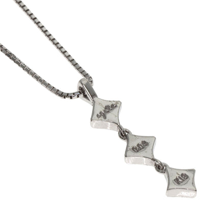 agete Diamond Necklace K18 White Gold Ladies [Used]