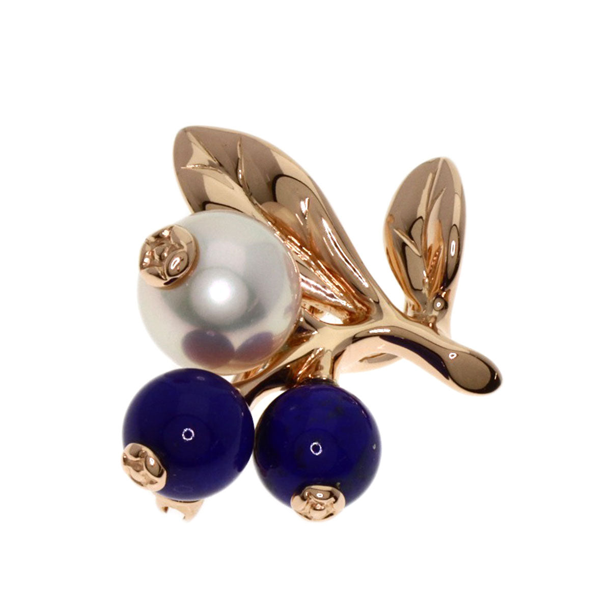 MIKIMOTO Pearl Pearl Lapis Lazuli & Azure stone Pendant top K18 Pink Gold Ladies [Used]