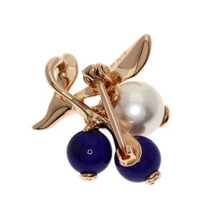 MIKIMOTO Pearl Pearl Lapis Lazuli & Azure stone Pendant top K18 Pink Gold Ladies [Used]