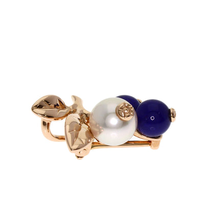 MIKIMOTO Pearl Pearl Lapis Lazuli & Azure stone Pendant top K18 Pink Gold Ladies [Used]