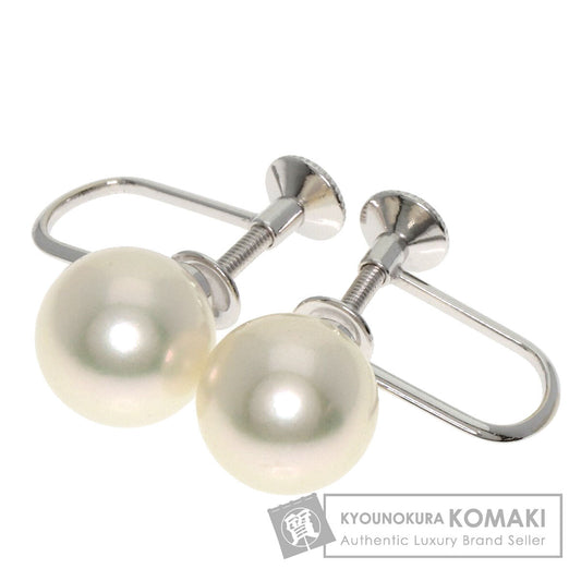 MIKIMOTO Pearl Pearl Earring K18 White Gold Ladies [Used]