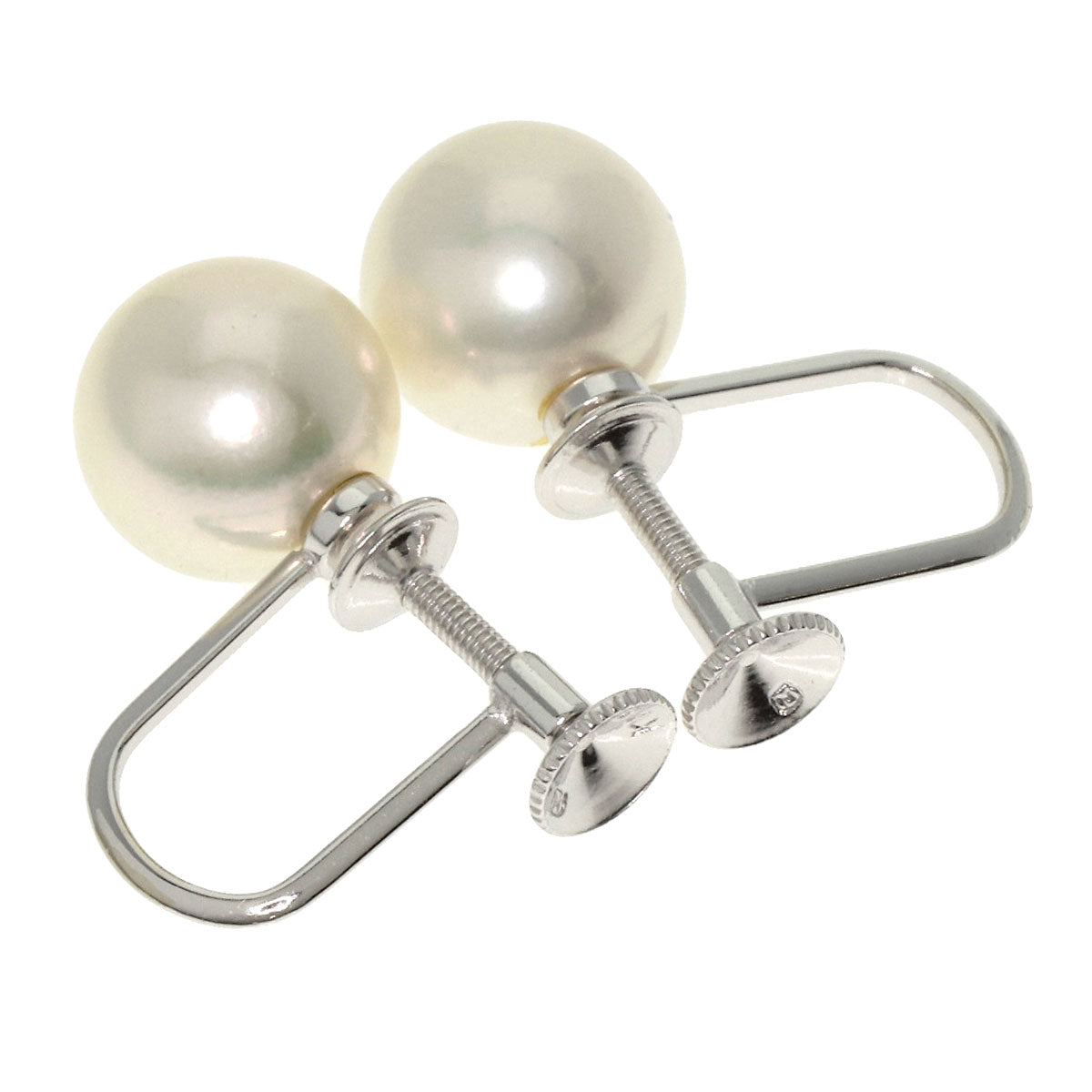 MIKIMOTO Pearl Pearl Earring K18 White Gold Ladies [Used]