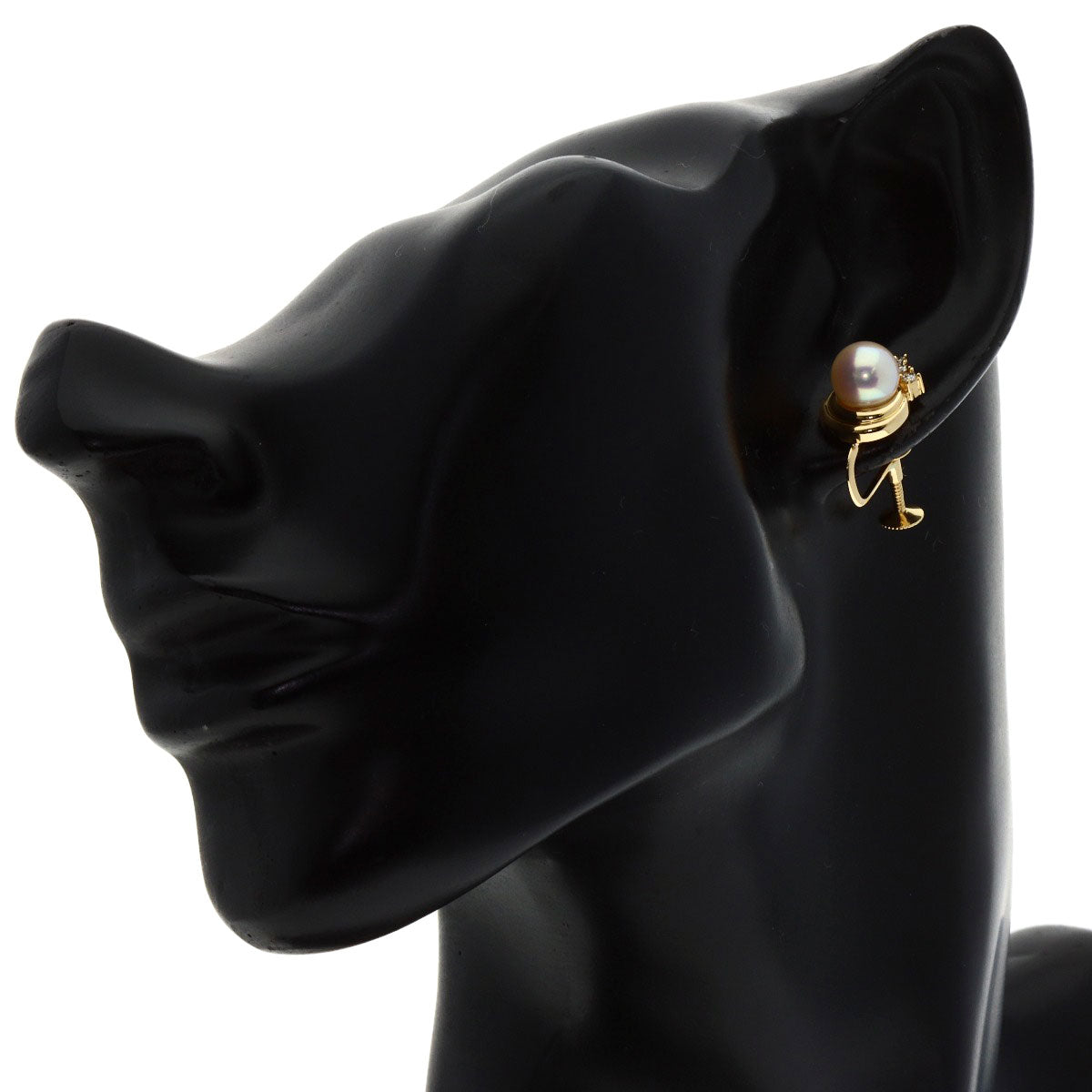 TASAKI Pearl Pearl Diamond Earring K18 Yellow Gold Ladies [Used]