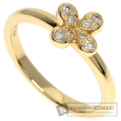 TASAKI Flower Diamond Ring K18 Yellow Gold Ladies [Used]