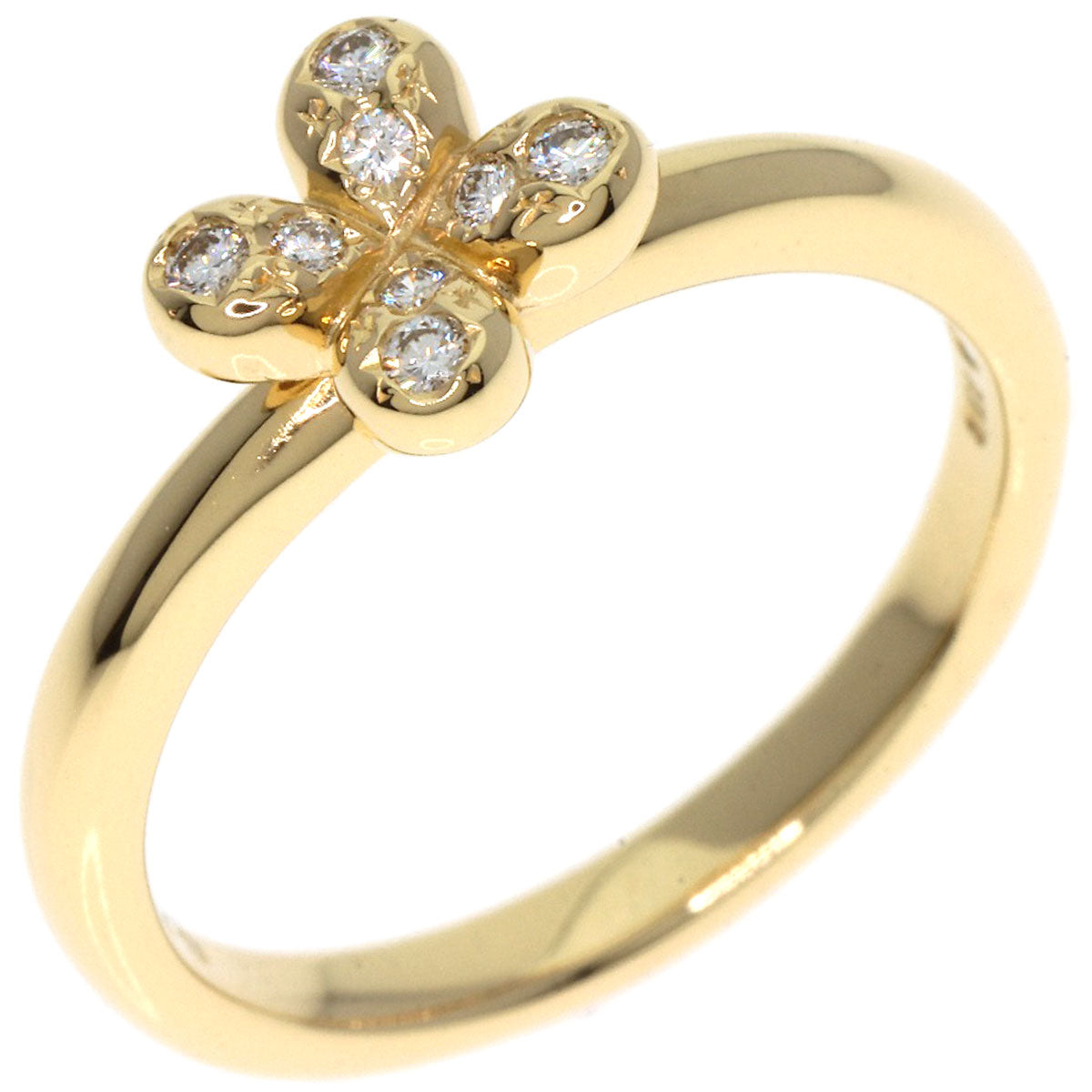 TASAKI Flower Diamond Ring K18 Yellow Gold Ladies [Used]