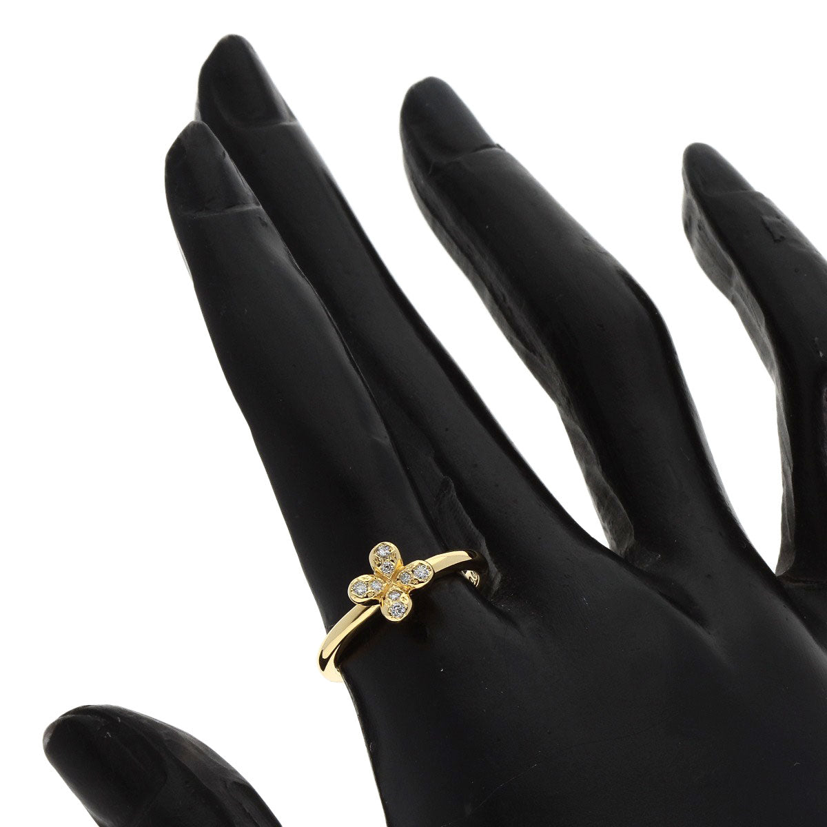 TASAKI Flower Diamond Ring K18 Yellow Gold Ladies [Used]