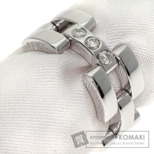 FRED 3P Diamond Ring K18 White Gold Ladies [Used]