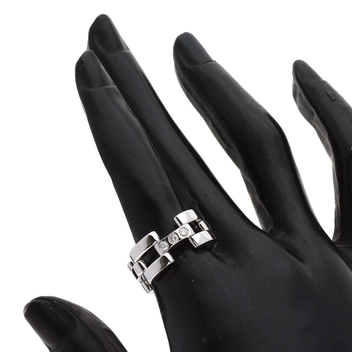 FRED 3P Diamond Ring K18 White Gold Ladies [Used]