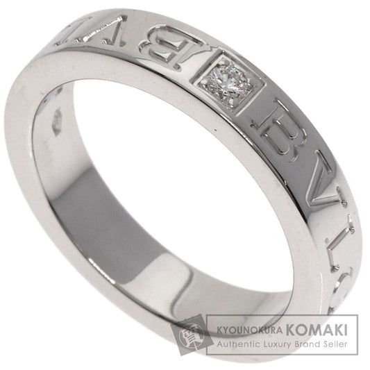 BVLGARI Double logo 1P Diamond Ring K18 White Gold Ladies [Used]