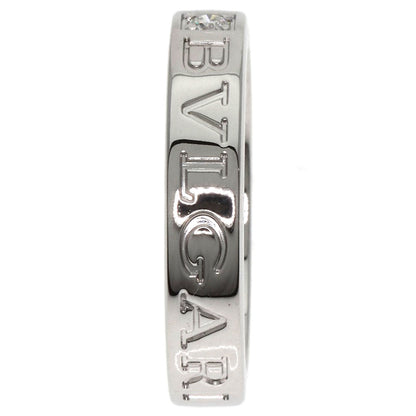 BVLGARI Double logo 1P Diamond Ring K18 White Gold Ladies [Used]