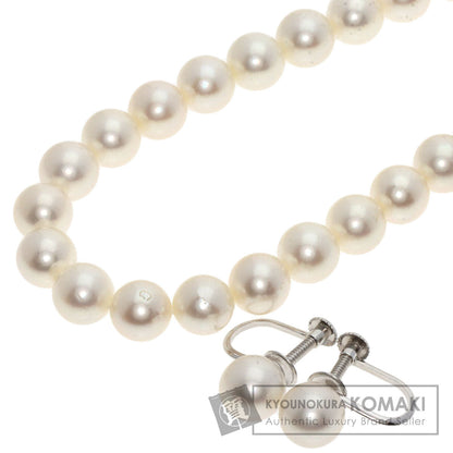 TASAKI PearlPearl Earrings 2-piece set Necklace Silver Ladies [Used]