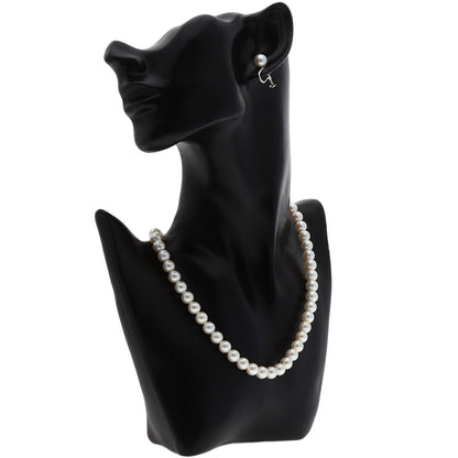 TASAKI PearlPearl Earrings 2-piece set Necklace Silver Ladies [Used]
