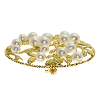 TASAKI   Pearl Pearl Brooch  K18 Yellow Gold Ladies [Used]
