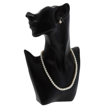 MIKIMOTO Pearl Pearl Earring 2-piece set Necklace Silver Ladies [Used]