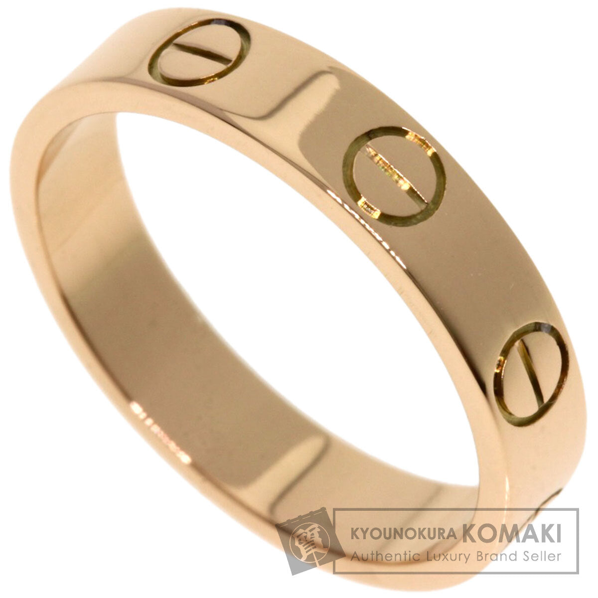 CARTIER Mini love ring # 48 Ring K18 Pink Gold Ladies [Used]