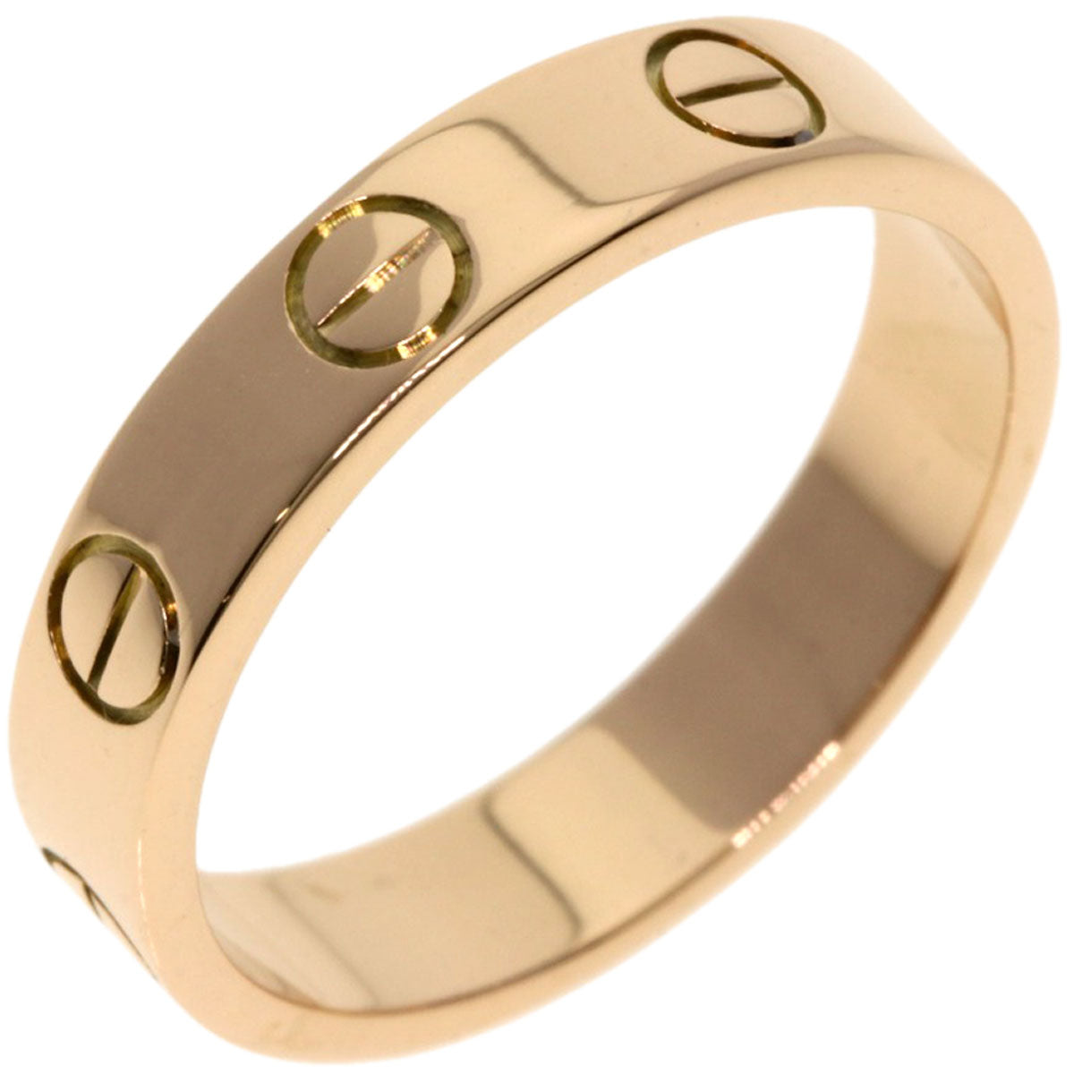 CARTIER Mini love ring # 48 Ring K18 Pink Gold Ladies [Used]