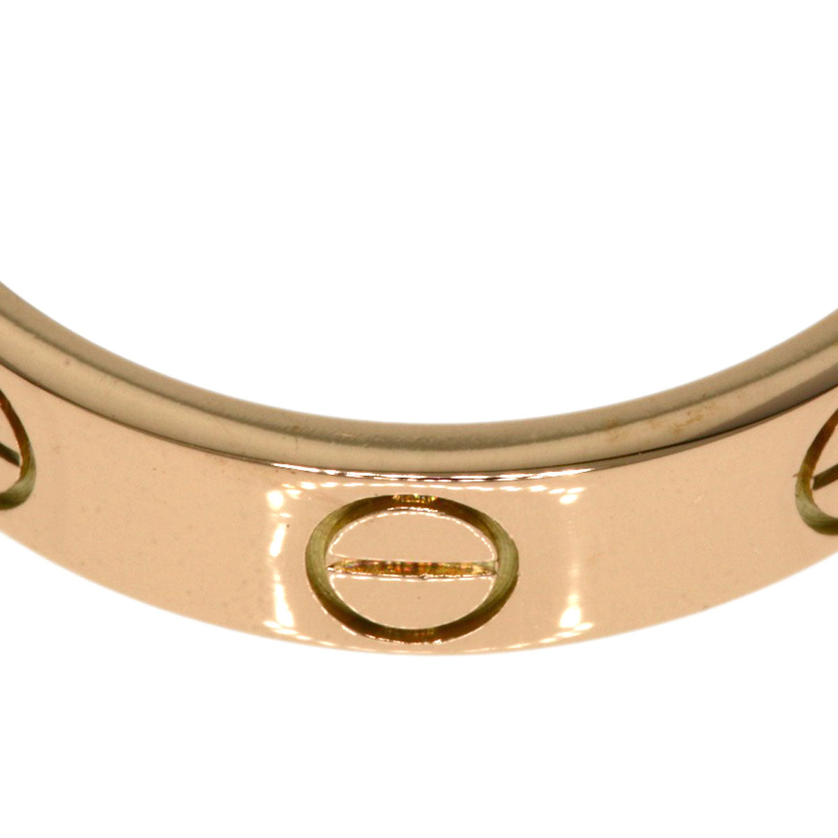 CARTIER Mini love ring # 48 Ring K18 Pink Gold Ladies [Used]