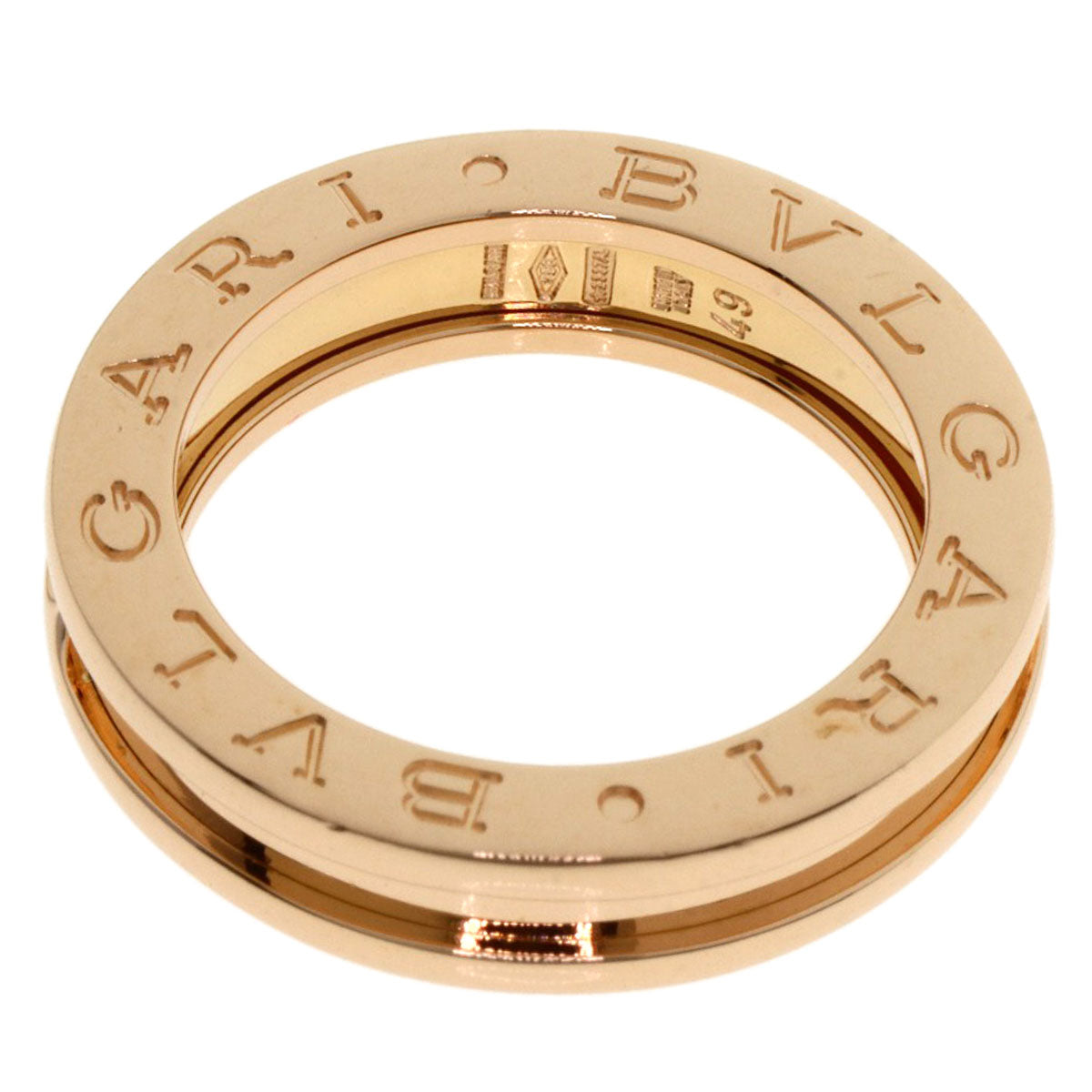 BVLGARI B.zero1 1 band #49 Ring K18 Pink Gold Ladies [Used]