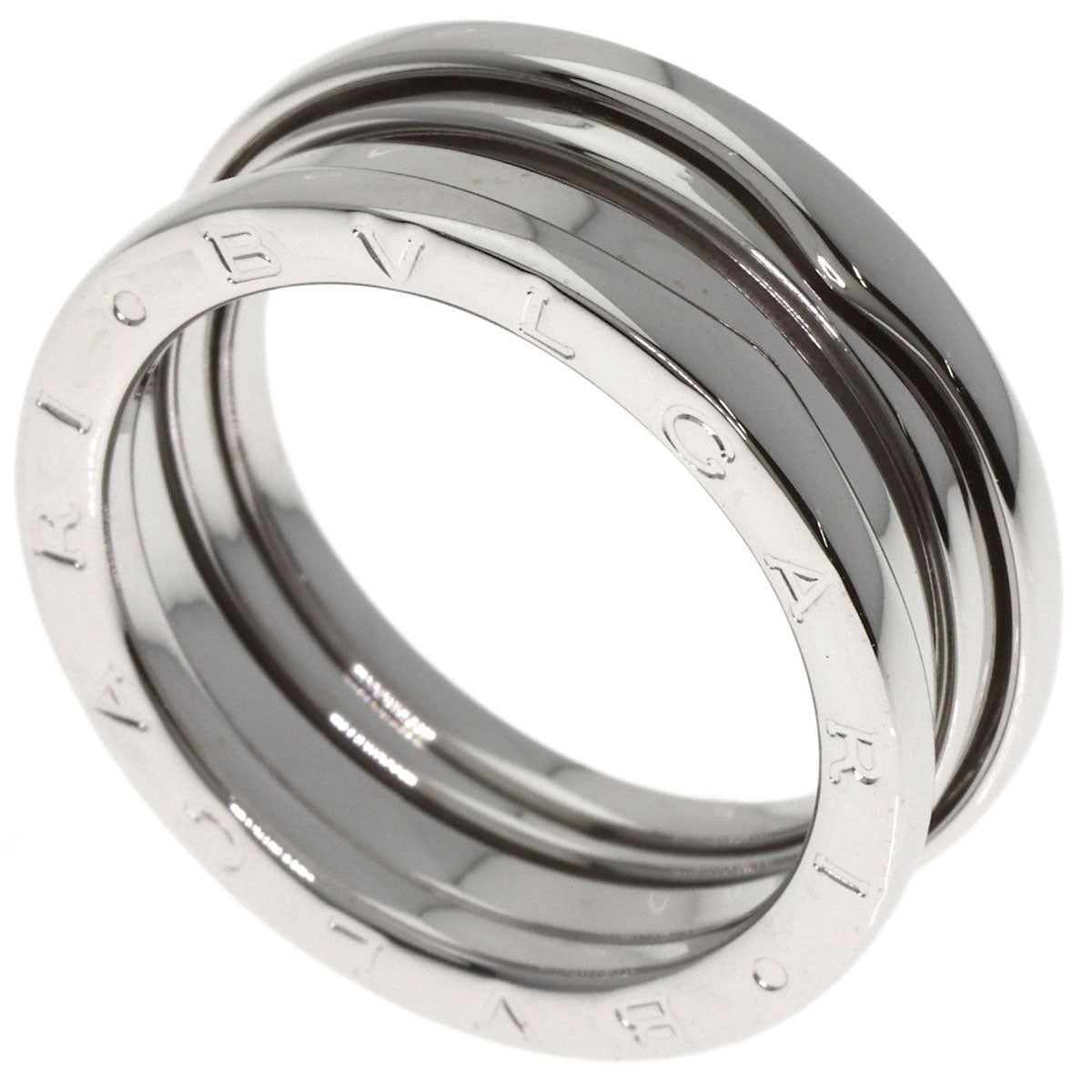 BVLGARI B.zero1 2 band #58 Ring K18 White Gold Ladies [Used]