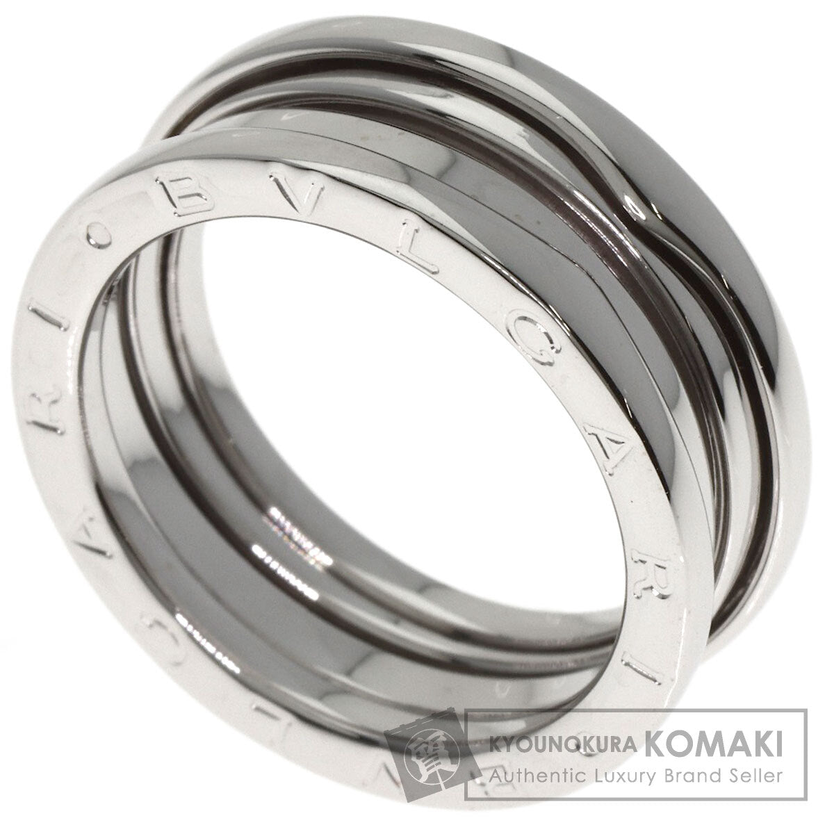 BVLGARI B.zero1 2 band #58 Ring K18 White Gold Ladies [Used]
