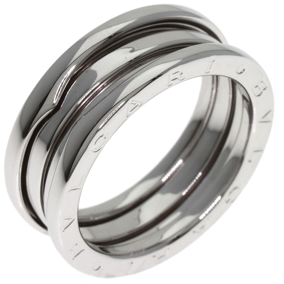 BVLGARI B.zero1 2 band #58 Ring K18 White Gold Ladies [Used]