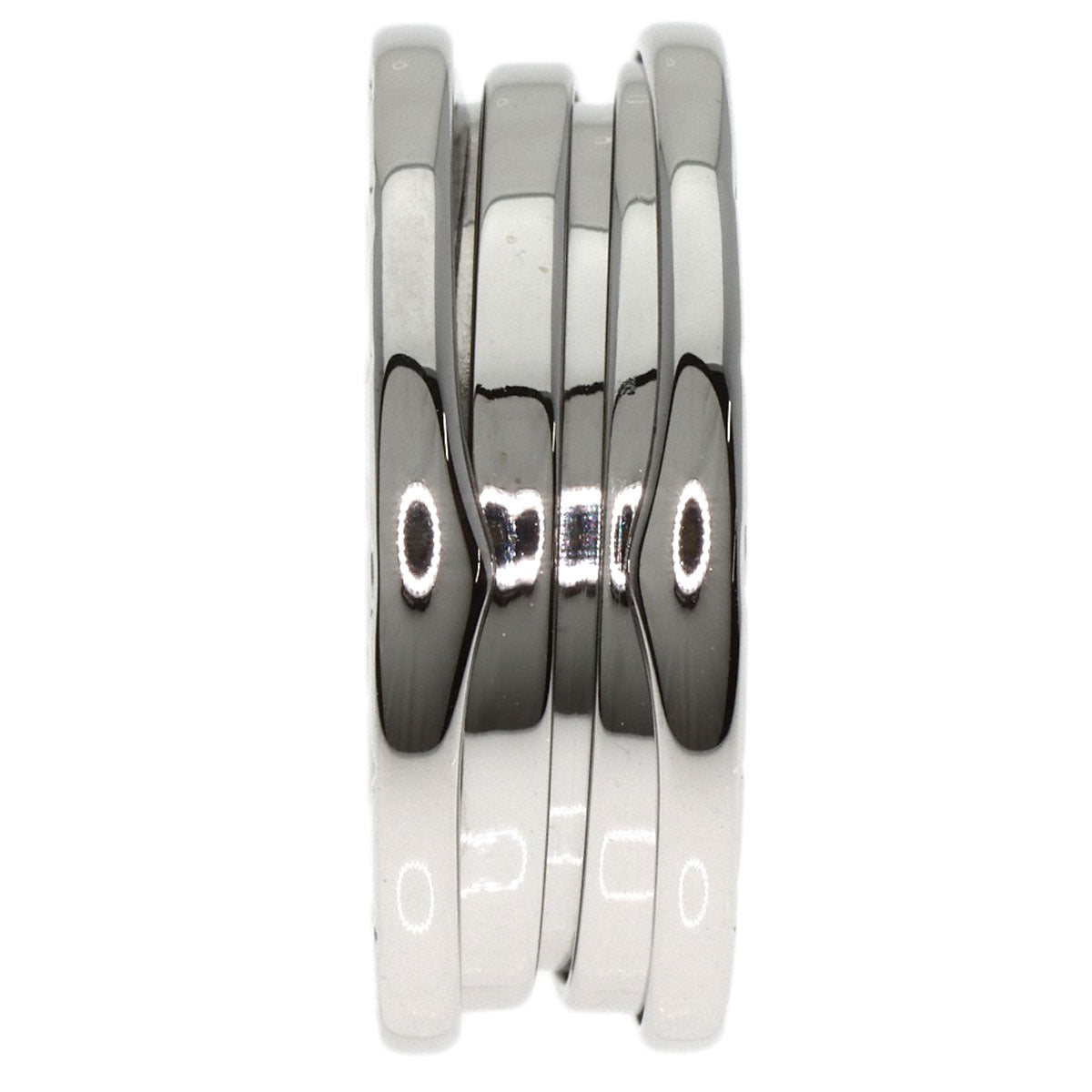 BVLGARI B.zero1 2 band #58 Ring K18 White Gold Ladies [Used]