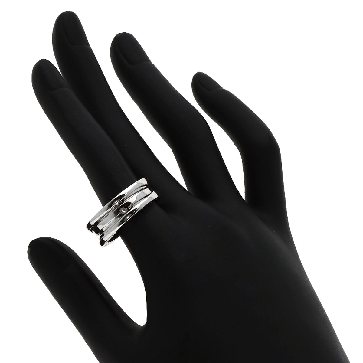 BVLGARI B.zero1 2 band #58 Ring K18 White Gold Ladies [Used]