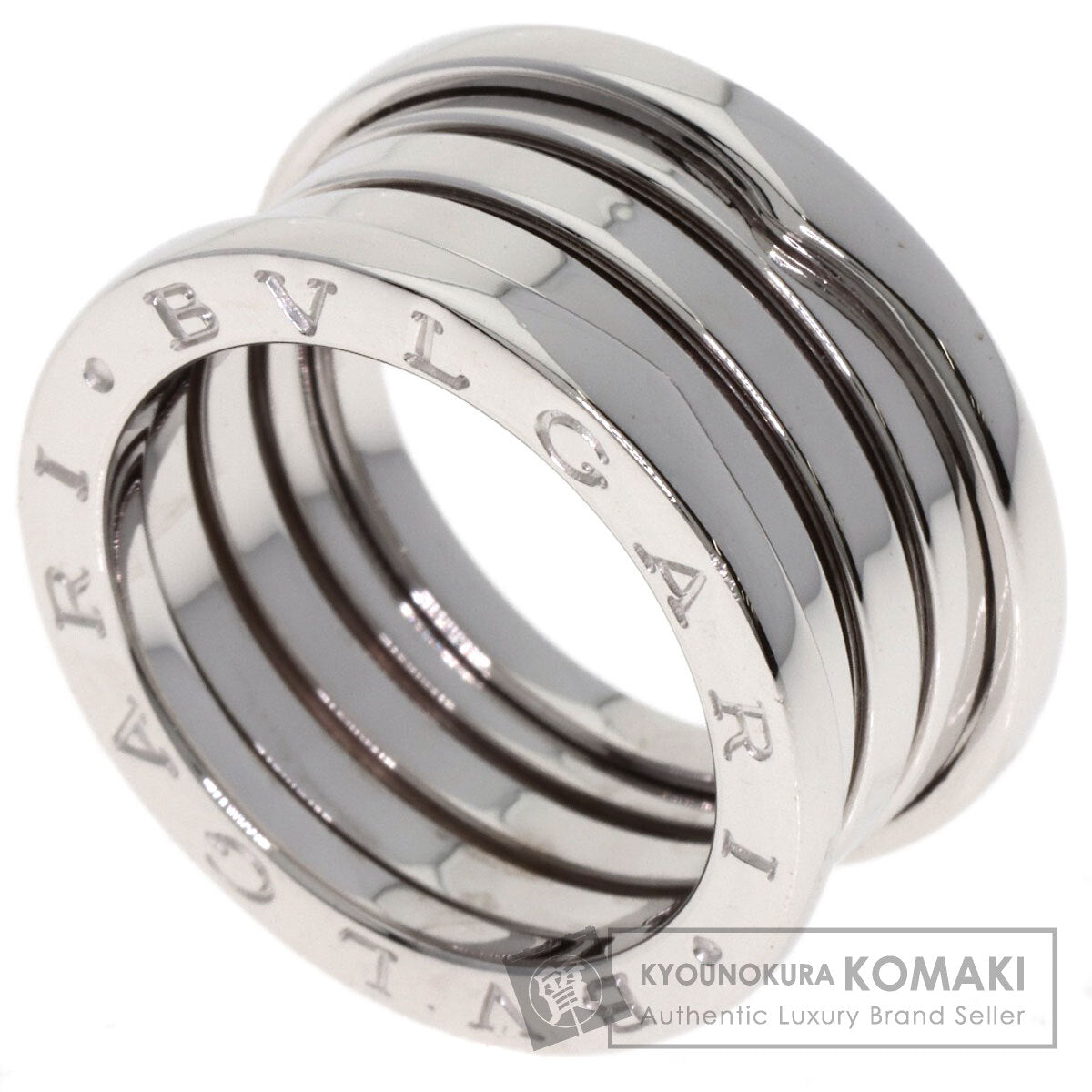 BVLGARI B.zero1 4 band #55 Ring K18 White Gold Ladies [Used]