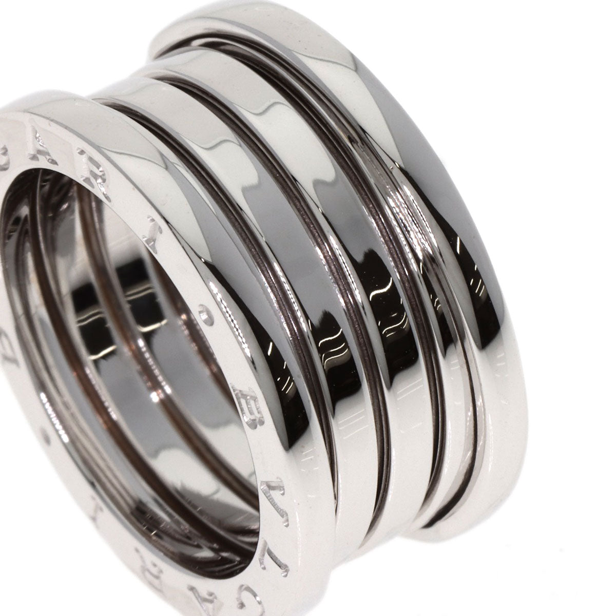 BVLGARI B.zero1 4 band #55 Ring K18 White Gold Ladies [Used]