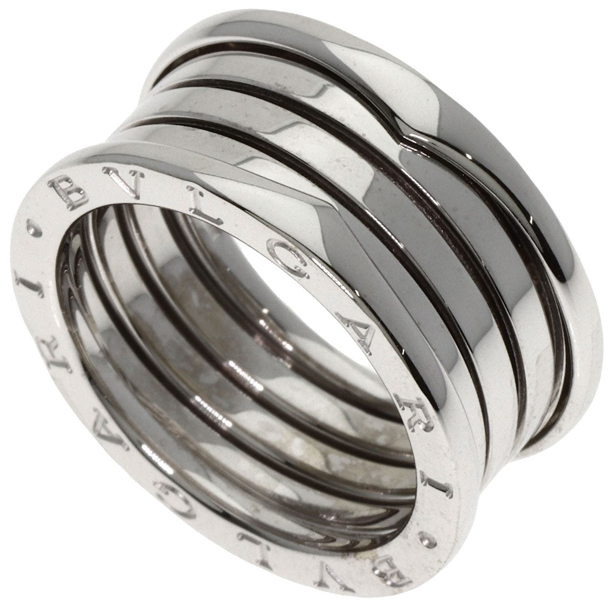 BVLGARI B.zero1 4 Band #59 Ring K18 White Gold mens [Used]