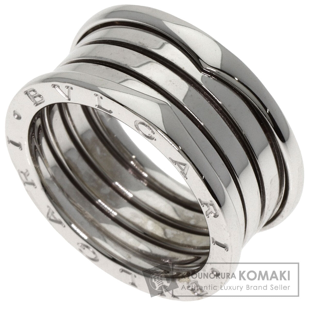 BVLGARI B.zero1 4 Band #59 Ring K18 White Gold mens [Used]