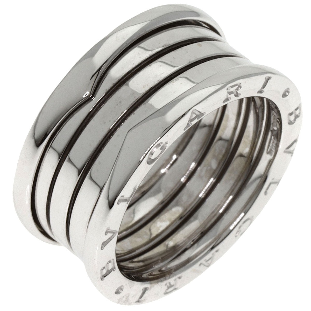 BVLGARI B.zero1 4 Band #59 Ring K18 White Gold mens [Used]