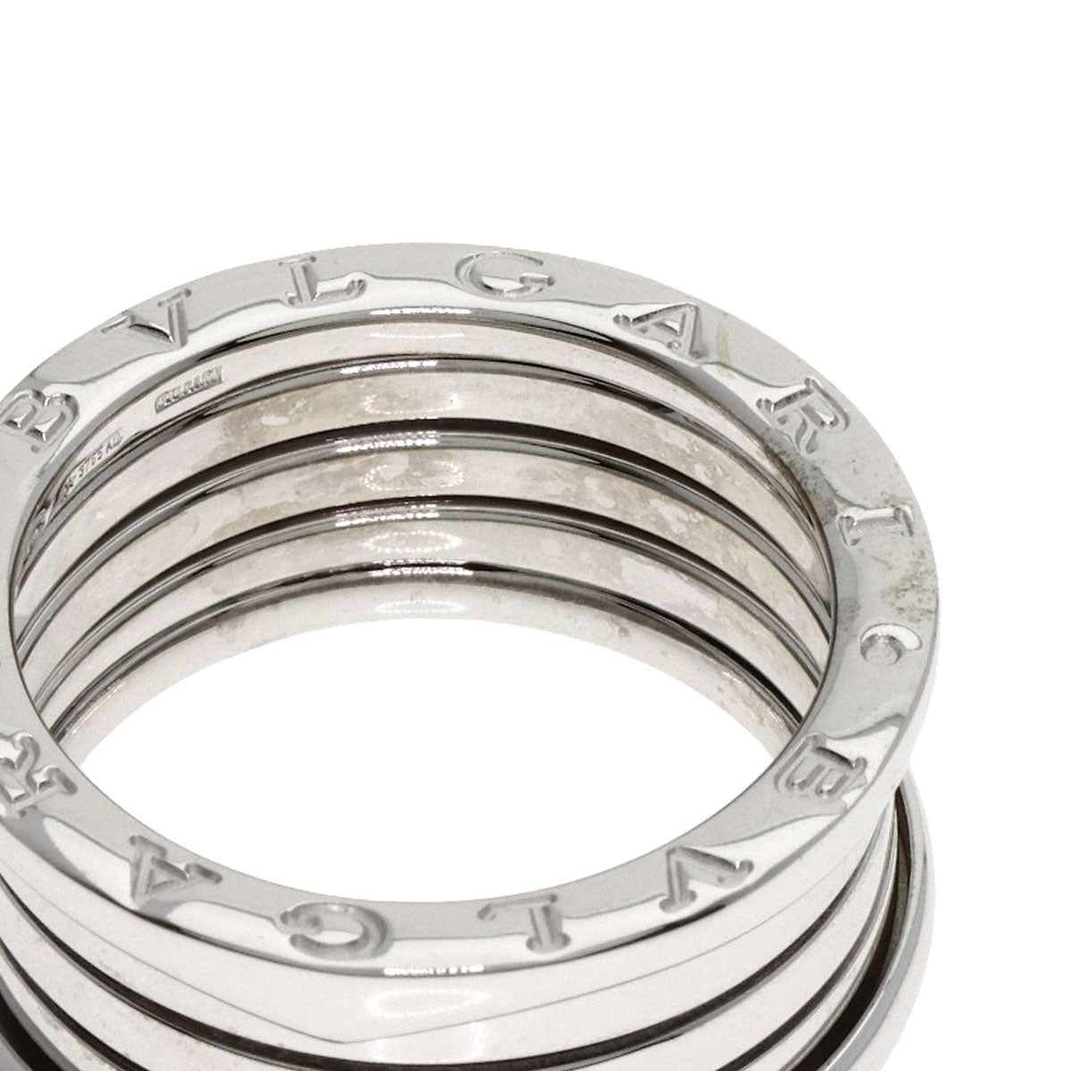 BVLGARI B.zero1 4 Band #59 Ring K18 White Gold mens [Used]