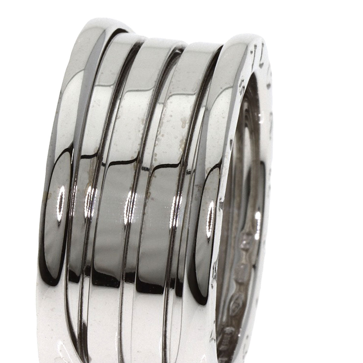 BVLGARI B.zero1 4 Band #59 Ring K18 White Gold mens [Used]