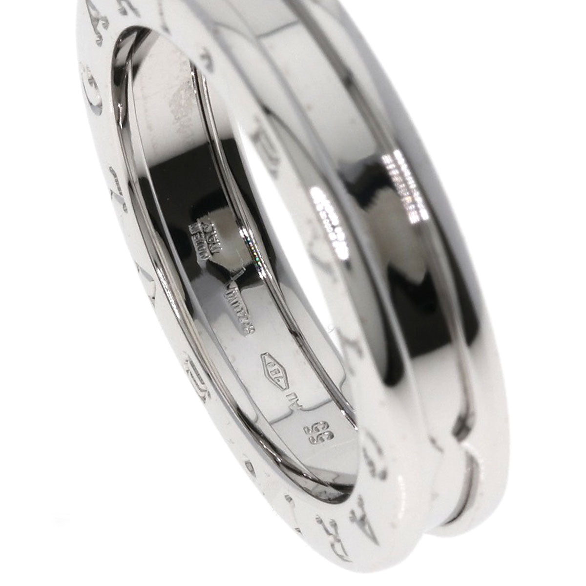 BVLGARI B.zero1 1 band #55 Ring K18 White Gold Ladies [Used]