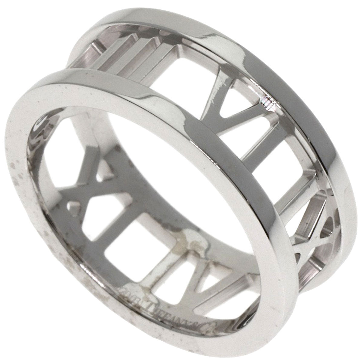 TIFFANY&Co. Atlas open Ring K18 White Gold Ladies [Used]