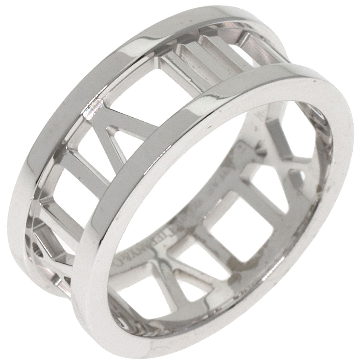 TIFFANY&Co. Atlas open Ring K18 White Gold Ladies [Used]