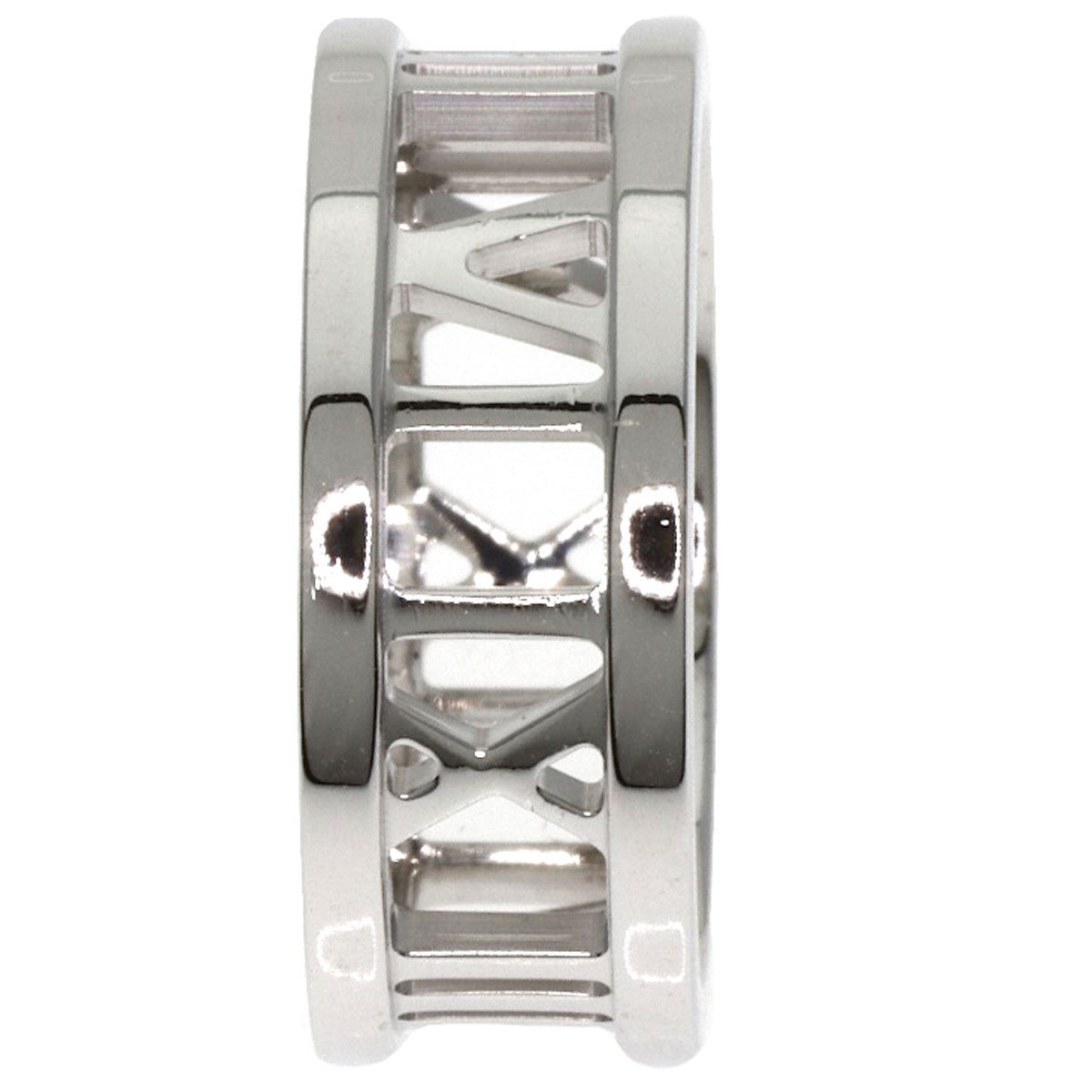 TIFFANY&Co. Atlas open Ring K18 White Gold Ladies [Used]