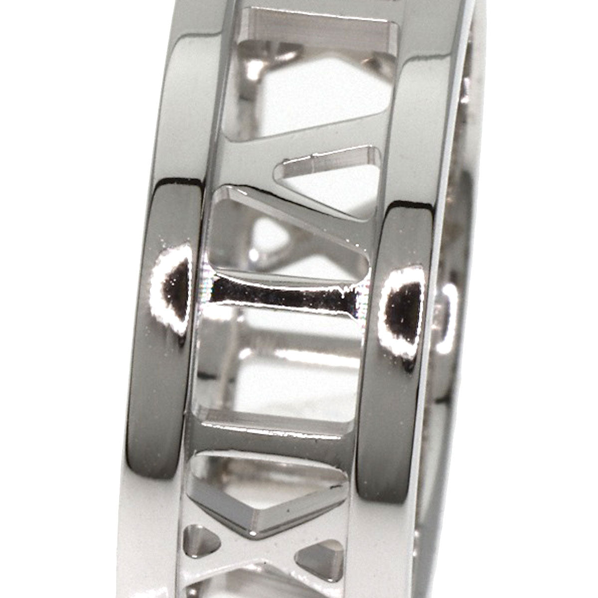 TIFFANY&Co. Atlas open Ring K18 White Gold Ladies [Used]